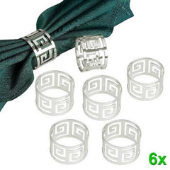 12pcs Golden Snowflakes Napkin Rings Christmas Table Decor