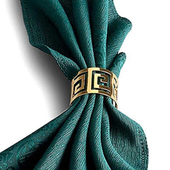12pcs Golden Snowflakes Napkin Rings Christmas Table Decor