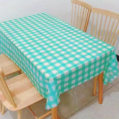 Plastic Checkered Tablecloth Rustic Farm Style Halloween Christmas Party Decor