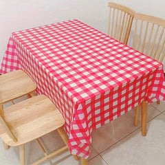 Plastic Checkered Tablecloth Rustic Farm Style Halloween Christmas Party Decor