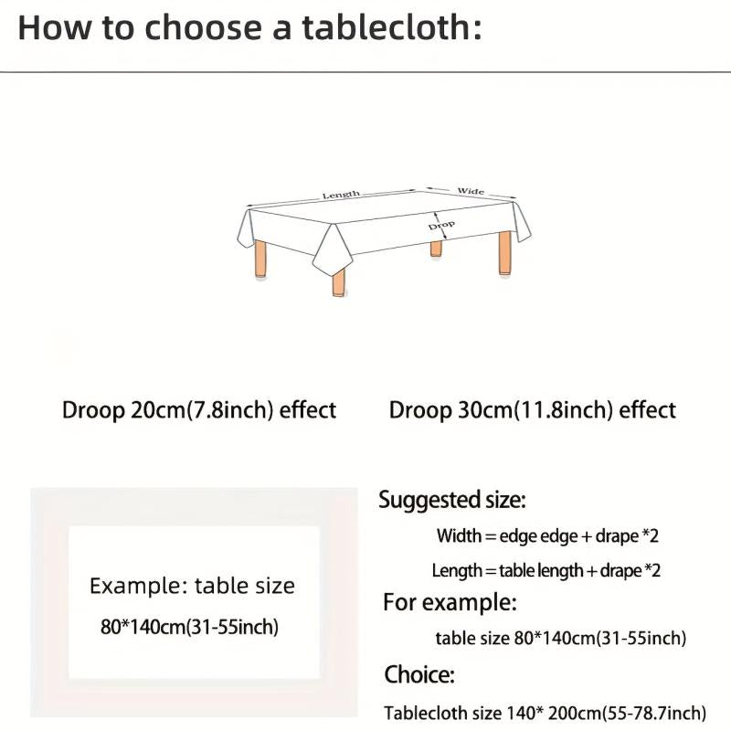 Polyester Checkered Tablecloth Retro Style Washable for Dinner Party
