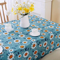 Sunflower Macrame Tablecloth Stain Resistant Waterproof Washable Table Cover