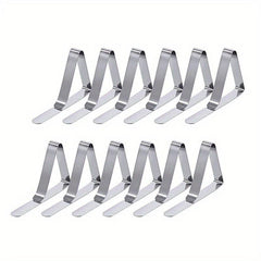 12pcs Tablecloth Clips Stainless Steel Tablecloth Holders for Outdoor Picnics