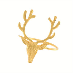 6pcs Deer Napkin Ring Nature Style Christmas Series Napkin Holder