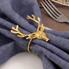 6pcs Deer Napkin Ring Nature Style Christmas Series Napkin Holder