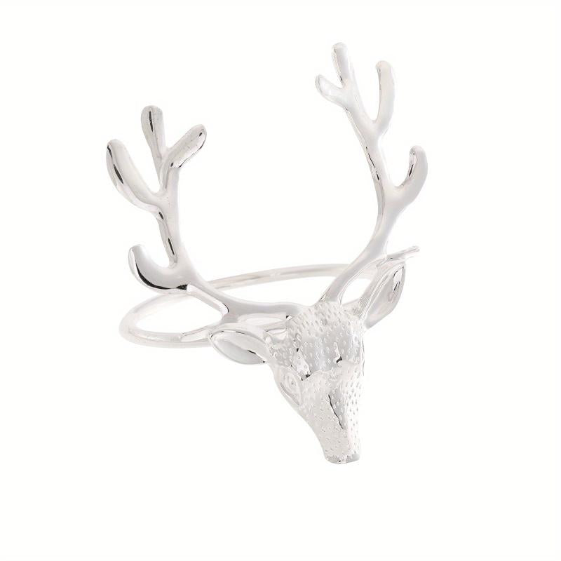 6pcs Deer Napkin Ring Nature Style Christmas Series Napkin Holder