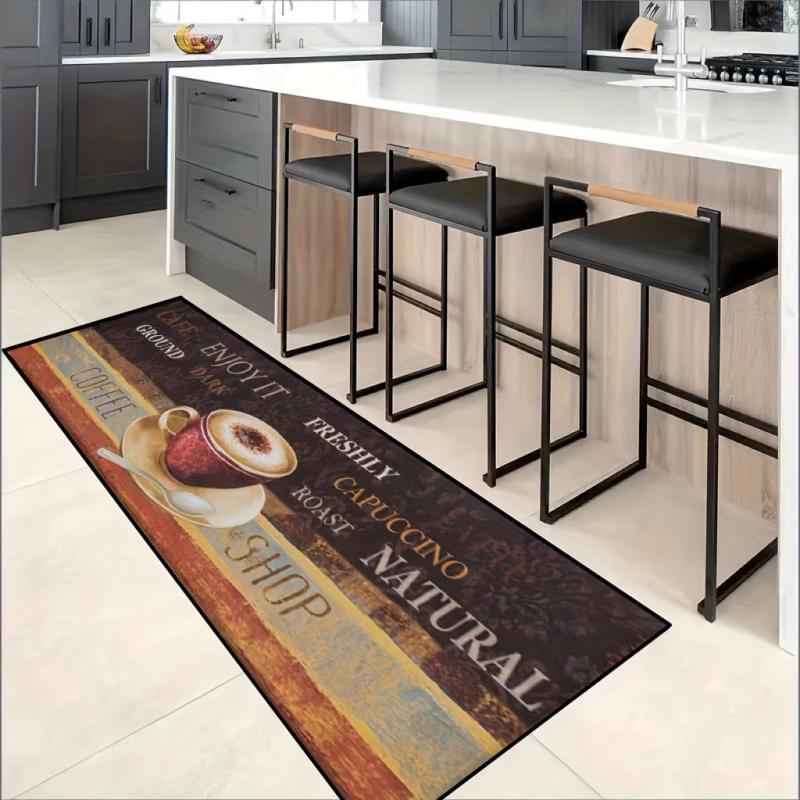 Soft Flannel Kitchen Floor Mat Non-slip Waterproof Doormat