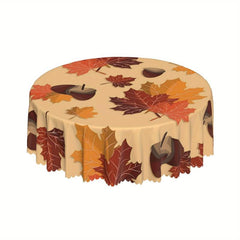 Floral Round Tablecloth Colorful Flower Table Cover Stain Wrinkle Resistant