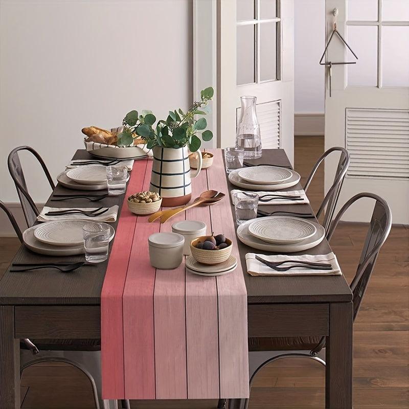 Burlap Linen Rustic Table Runners Vintage Wood Grain Dresser Scarves