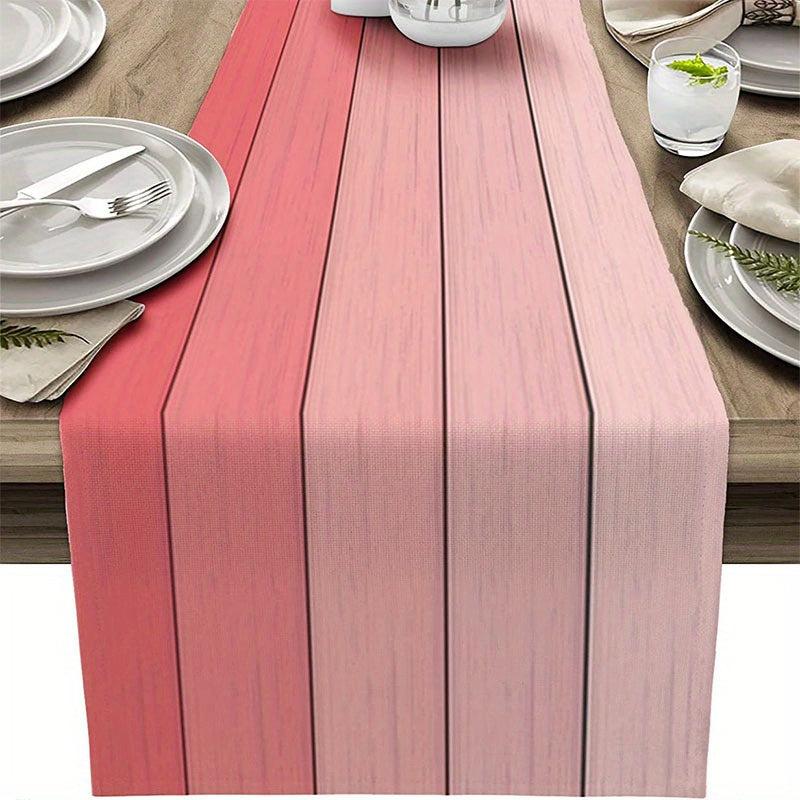 Burlap Linen Rustic Table Runners Vintage Wood Grain Dresser Scarves
