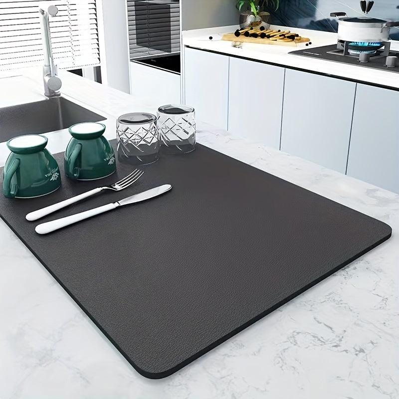 Non Slip Dish Drying Mat Soft Absorbent Wear Resistant for Home Kitchen