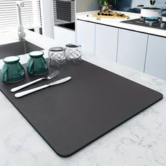Non Slip Dish Drying Mat Soft Absorbent Wear Resistant for Home Kitchen