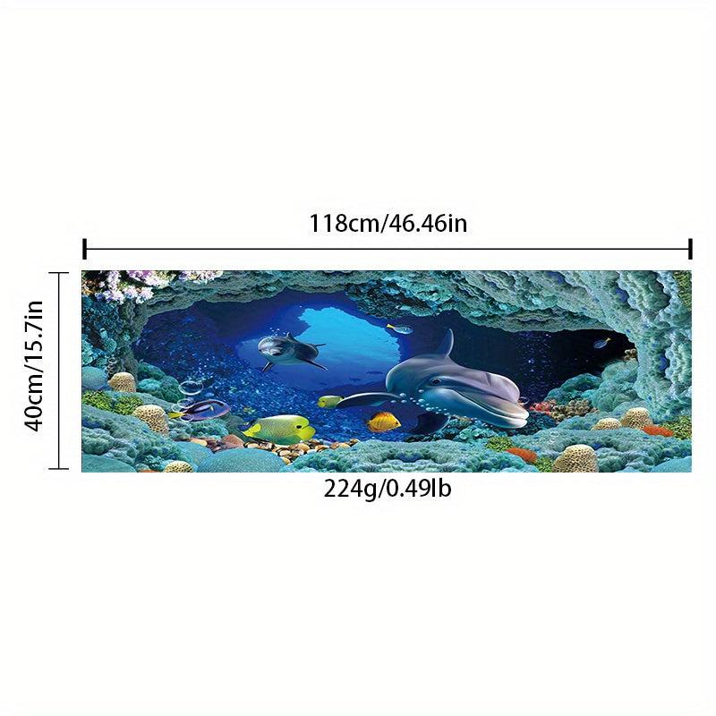 Absorbent Non Slip Dolphin Ocean Fish Printed Kitchen Rugs