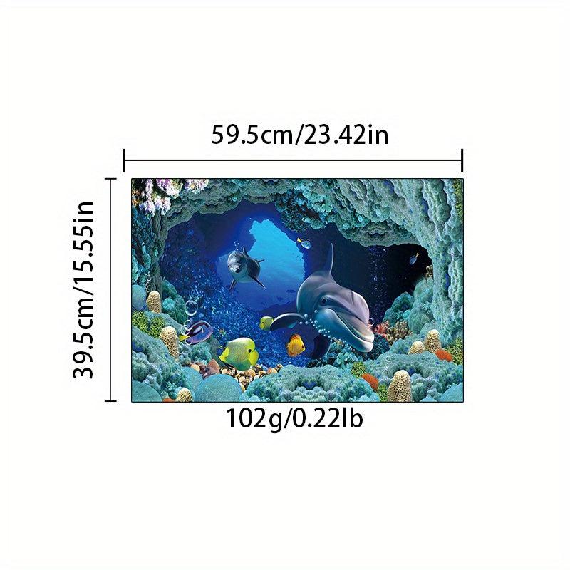 Absorbent Non Slip Dolphin Ocean Fish Printed Kitchen Rugs