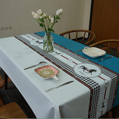Nordic Coffee Table Mat Waterproof PVC Tablecloth for Regular Rectangular Use