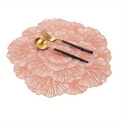 Albizia Flower Bronzing Placemat Heat Insulation Pad Mat Non Slip