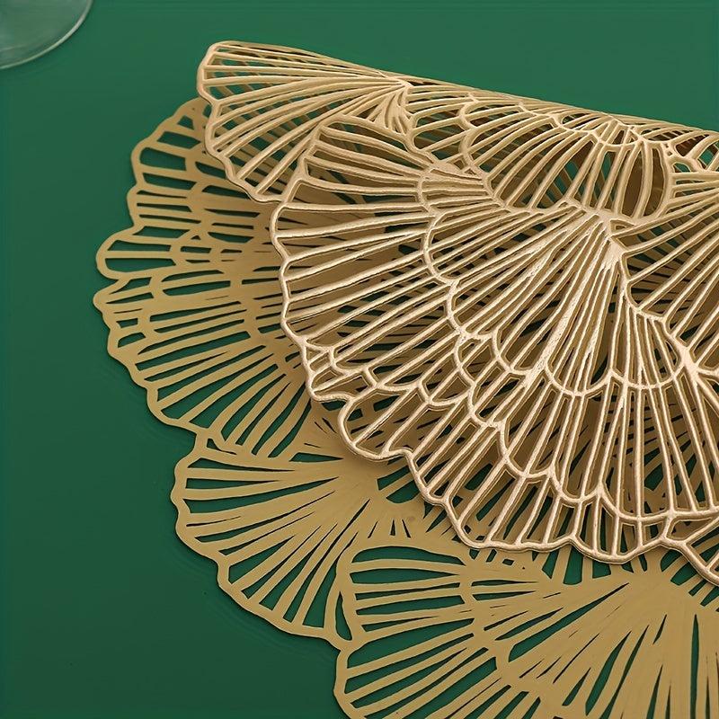 Albizia Flower Bronzing Placemat Heat Insulation Pad Mat Non Slip