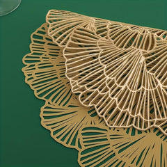 Albizia Flower Bronzing Placemat Heat Insulation Pad Mat Non Slip