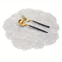 Albizia Flower Bronzing Placemat Heat Insulation Pad Mat Non Slip