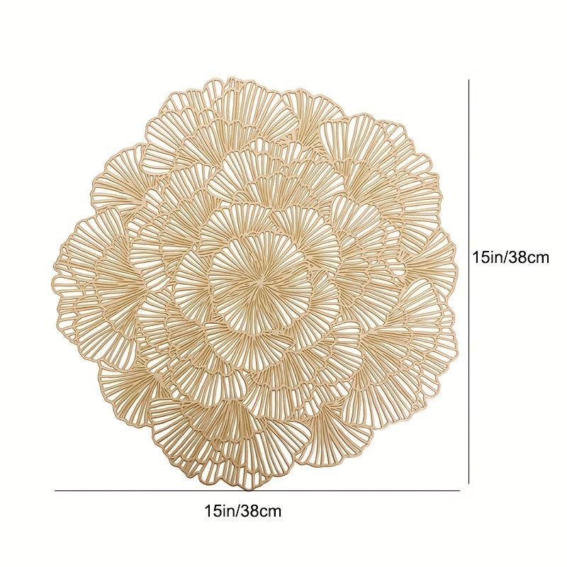 Albizia Flower Bronzing Placemat Heat Insulation Pad Mat Non Slip