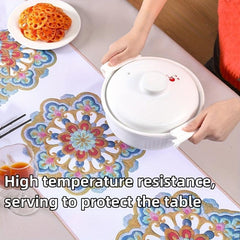 Waterproof Floral Pattern Tablecloth PVC Rectangular Table Cover