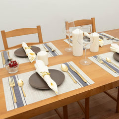 8pcs Plastic Placemats Heat Resistant Non Slip Washable Table Mats