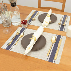 8pcs Plastic Placemats Heat Resistant Non Slip Washable Table Mats