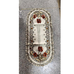 40 Polyurethane Round Tablecloth Oval Embroidery Fabric Tea Table Cloth