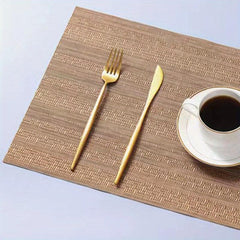 Plastic Placemats Rectangular European Striped Kitchen Table Mat