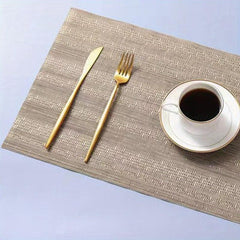 Plastic Placemats Rectangular European Striped Kitchen Table Mat