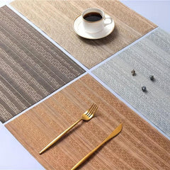 Plastic Placemats Rectangular European Striped Kitchen Table Mat