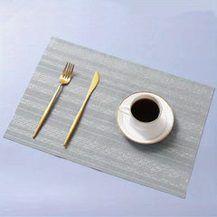 Plastic Placemats Rectangular European Striped Kitchen Table Mat