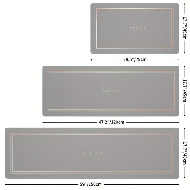 Kitchen Rug And Mat Non-slip Absorbent Floor Mat Easy Clean Dirt Resistance