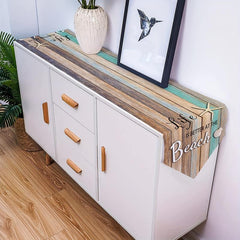 Ocean Style Linen Table Runner Summer Seashore Decor