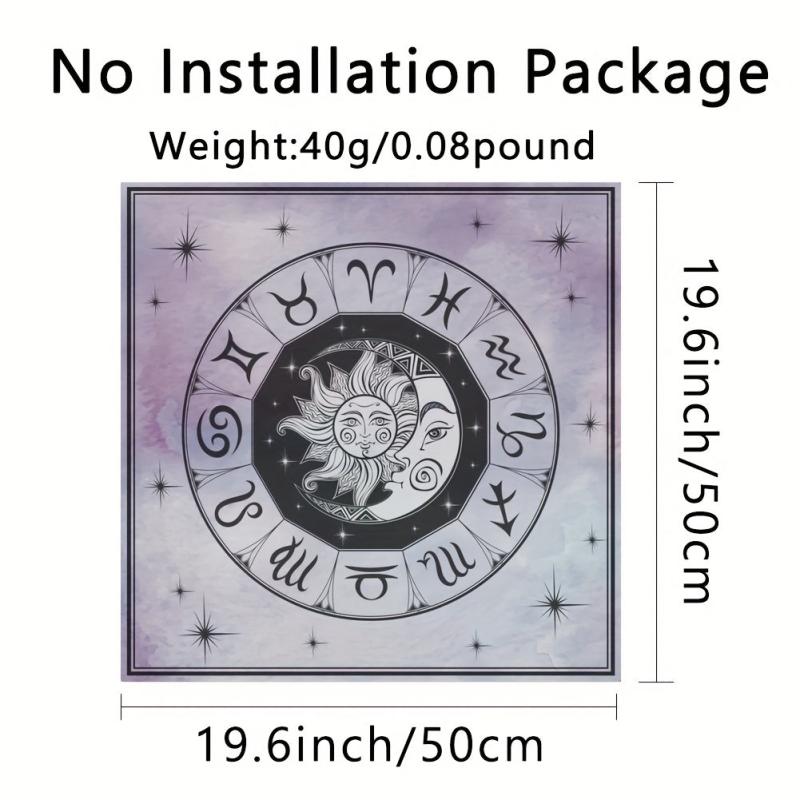 Astrology Tarot Cloth Zodiac Constellations Oracle Tablecloth Sun Moon