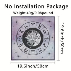 Astrology Tarot Cloth Zodiac Constellations Oracle Tablecloth Sun Moon