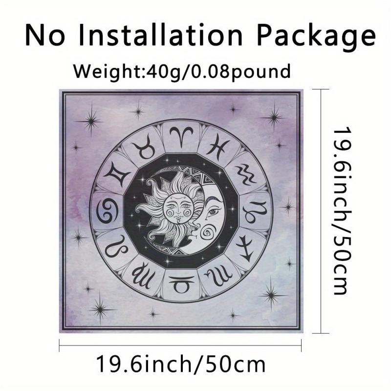 Astrology Tarot Cloth Zodiac Constellations Oracle Tablecloth Sun Moon