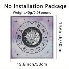 Astrology Tarot Cloth Zodiac Constellations Oracle Tablecloth Sun Moon