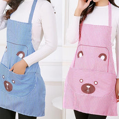 Thickened Waterproof Waist Apron Cartoon Women Kitchen Workwear