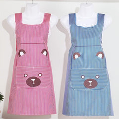 Thickened Waterproof Waist Apron Cartoon Women Kitchen Workwear