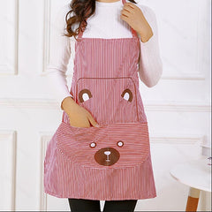 Thickened Waterproof Waist Apron Cartoon Women Kitchen Workwear