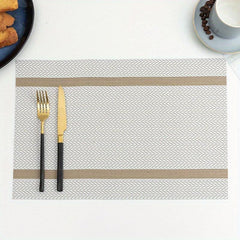 Horizontal Strip Placemats Dining Table Mat Heat Insulation Mat Western Placemat