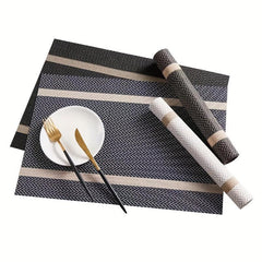 Horizontal Strip Placemats Dining Table Mat Heat Insulation Mat Western Placemat