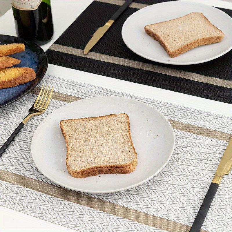 Horizontal Strip Placemats Dining Table Mat Heat Insulation Mat Western Placemat