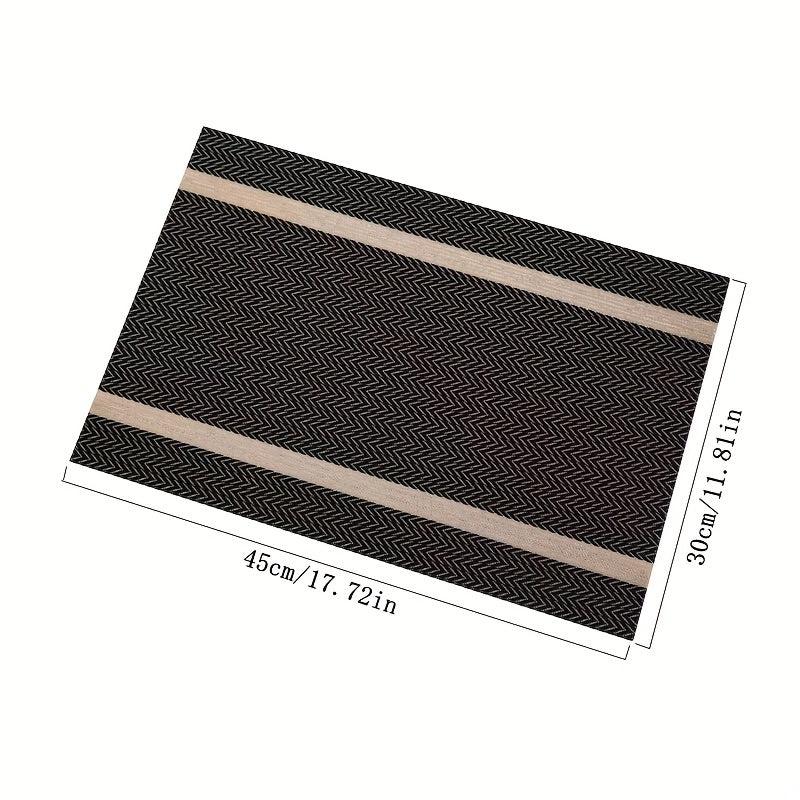 Horizontal Strip Placemats Dining Table Mat Heat Insulation Mat Western Placemat