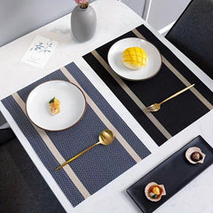 Horizontal Strip Placemats Dining Table Mat Heat Insulation Mat Western Placemat