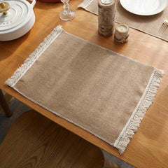 Jute Placemat With Tassel Wedding Party Dinner Table Mat