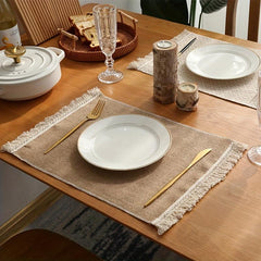 Jute Placemat With Tassel Wedding Party Dinner Table Mat