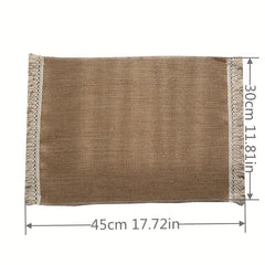 Jute Placemat With Tassel Wedding Party Dinner Table Mat