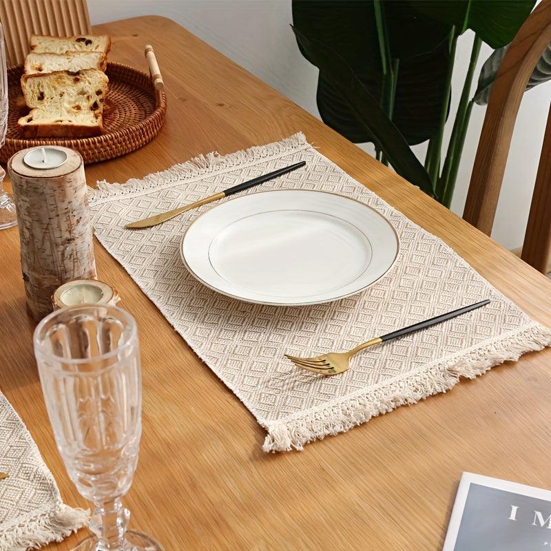 Jute Placemat With Tassel Wedding Party Dinner Table Mat